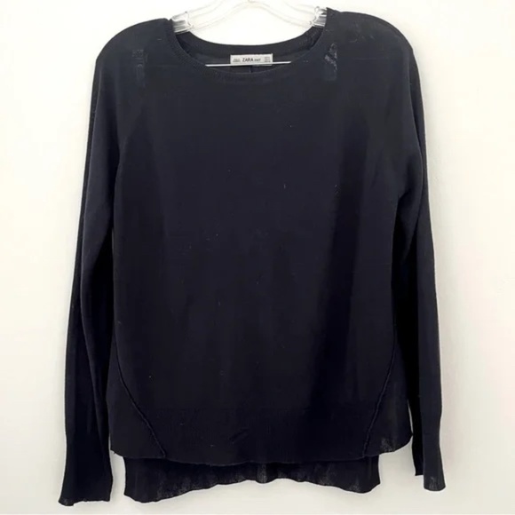 Zara lightweight sweater in navy size small - Picture 1 of 4